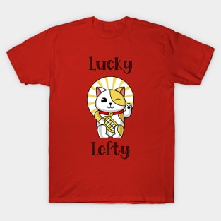 Lucky Lefty Japanese Fortune Cat T-Shirt